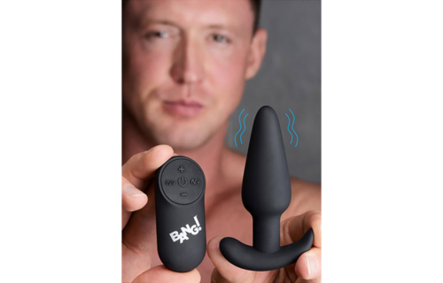 Vibrating Silicone Butt Plug 9 cm With Remote Control | XR Brands