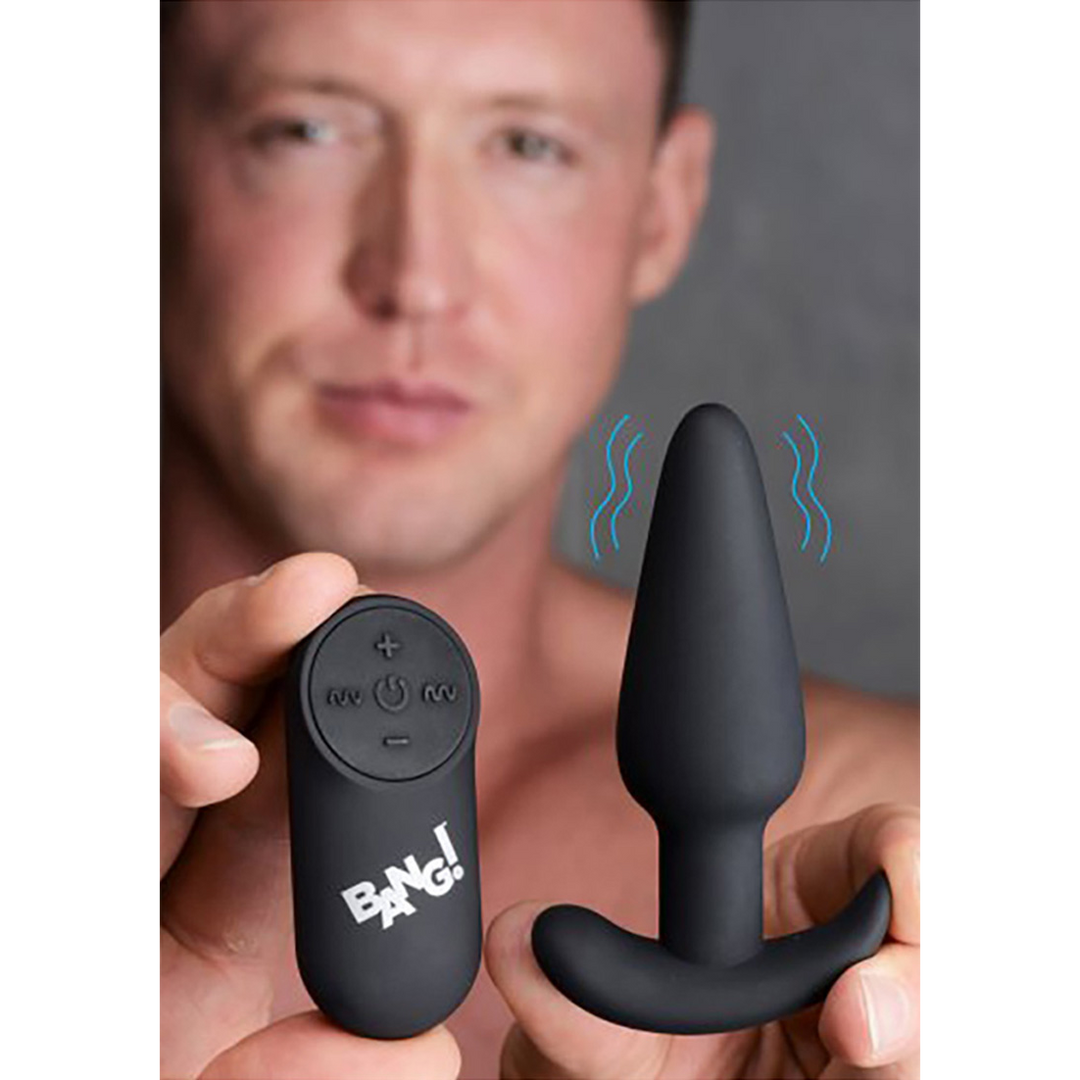 Vibrierender Silikon-Buttplug 9 cm mit Fernbedienung | XR Brands