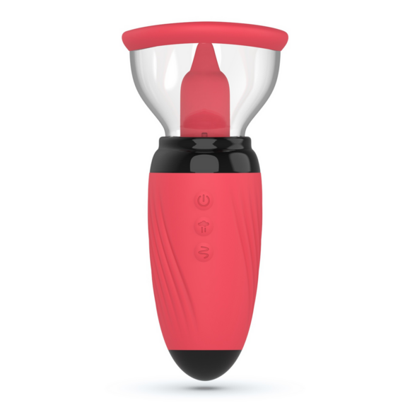 Scarlet - Vibrating and Suction Vulva Pump - Red