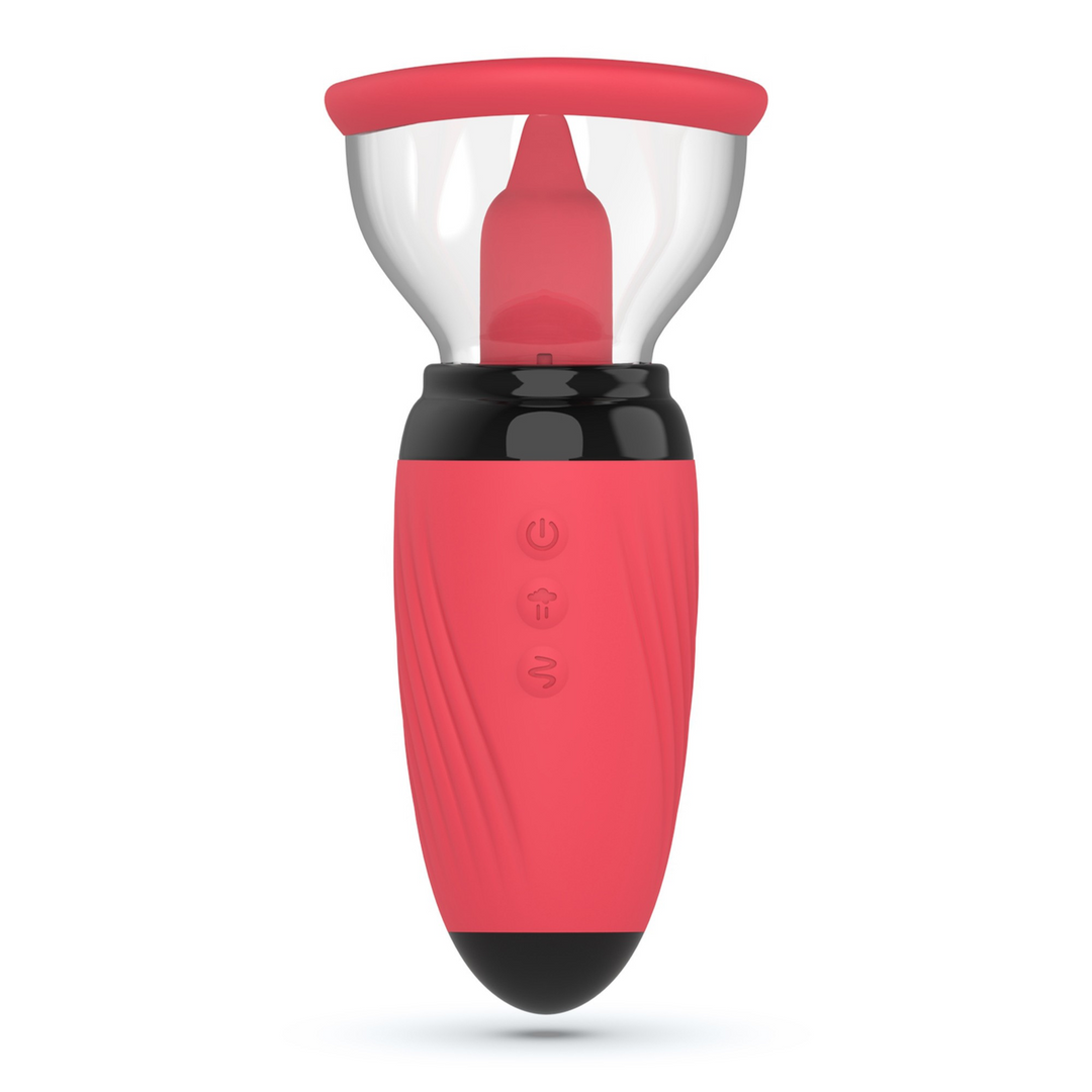 Scarlet - Vibrating and Suction Vulva Pump - Red
