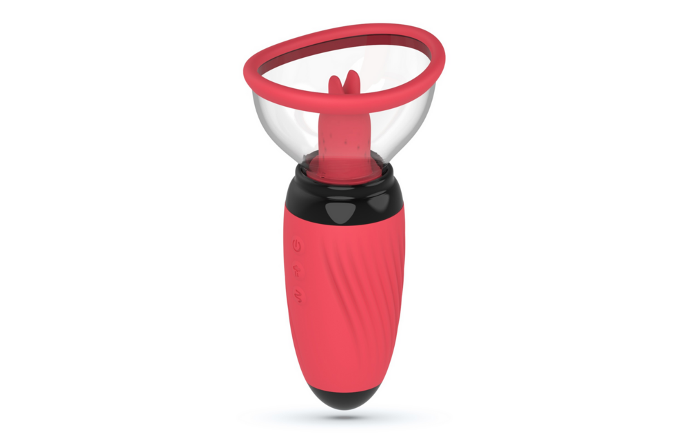 Scarlet - Vibrations- und Saug-Vulva-Pumpe - Rot