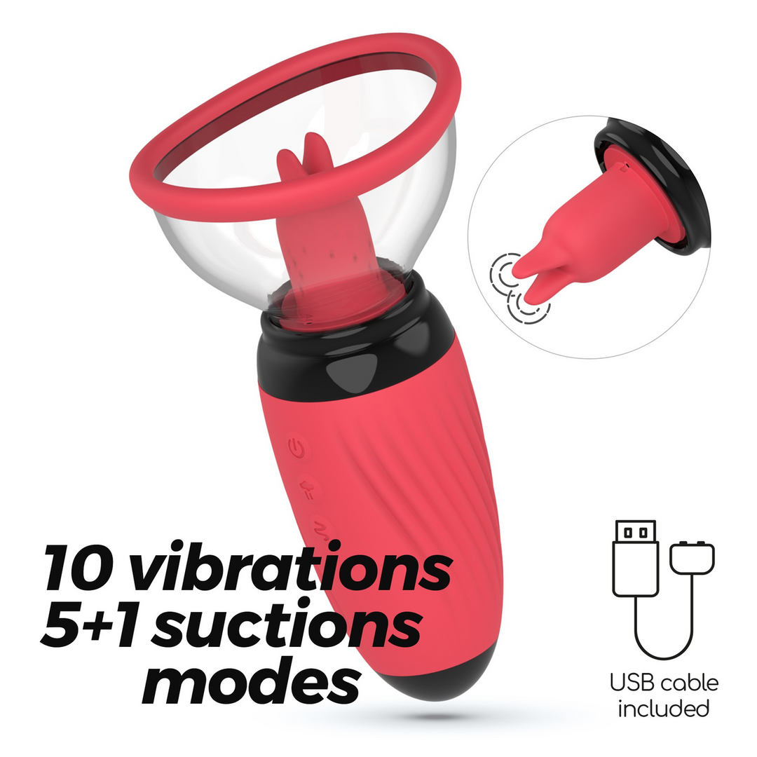 Scarlet Vulva Pump Red – Vibrating & Sucking Pleasure