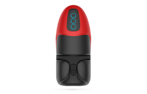 Pancho Rechargeable Masturbator Red - Powerful Vibrations