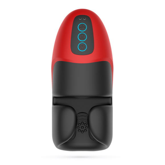 Pancho Rechargeable Masturbator Red - Powerful Vibrations