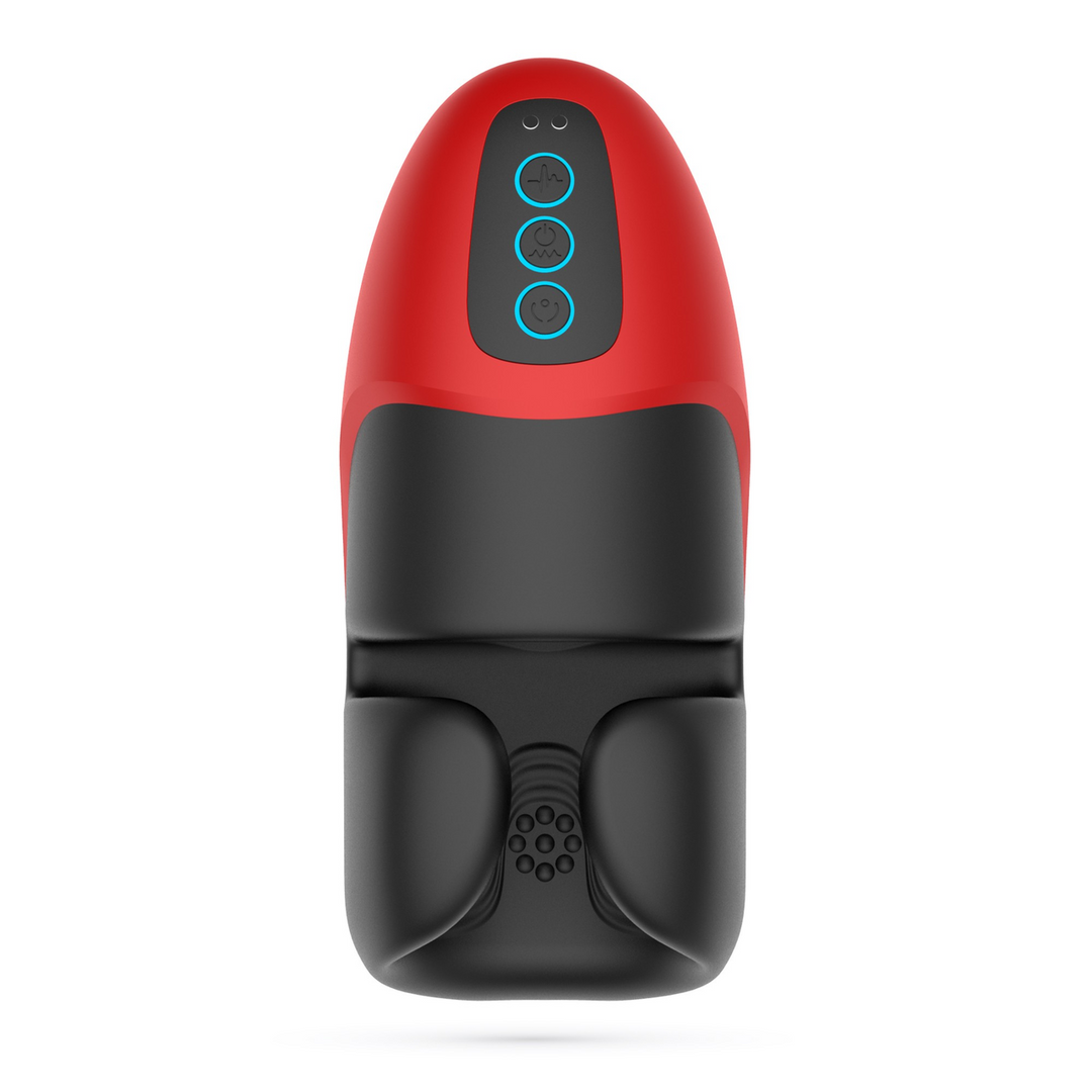 Pancho Rechargeable Masturbator Red - Powerful Vibrations