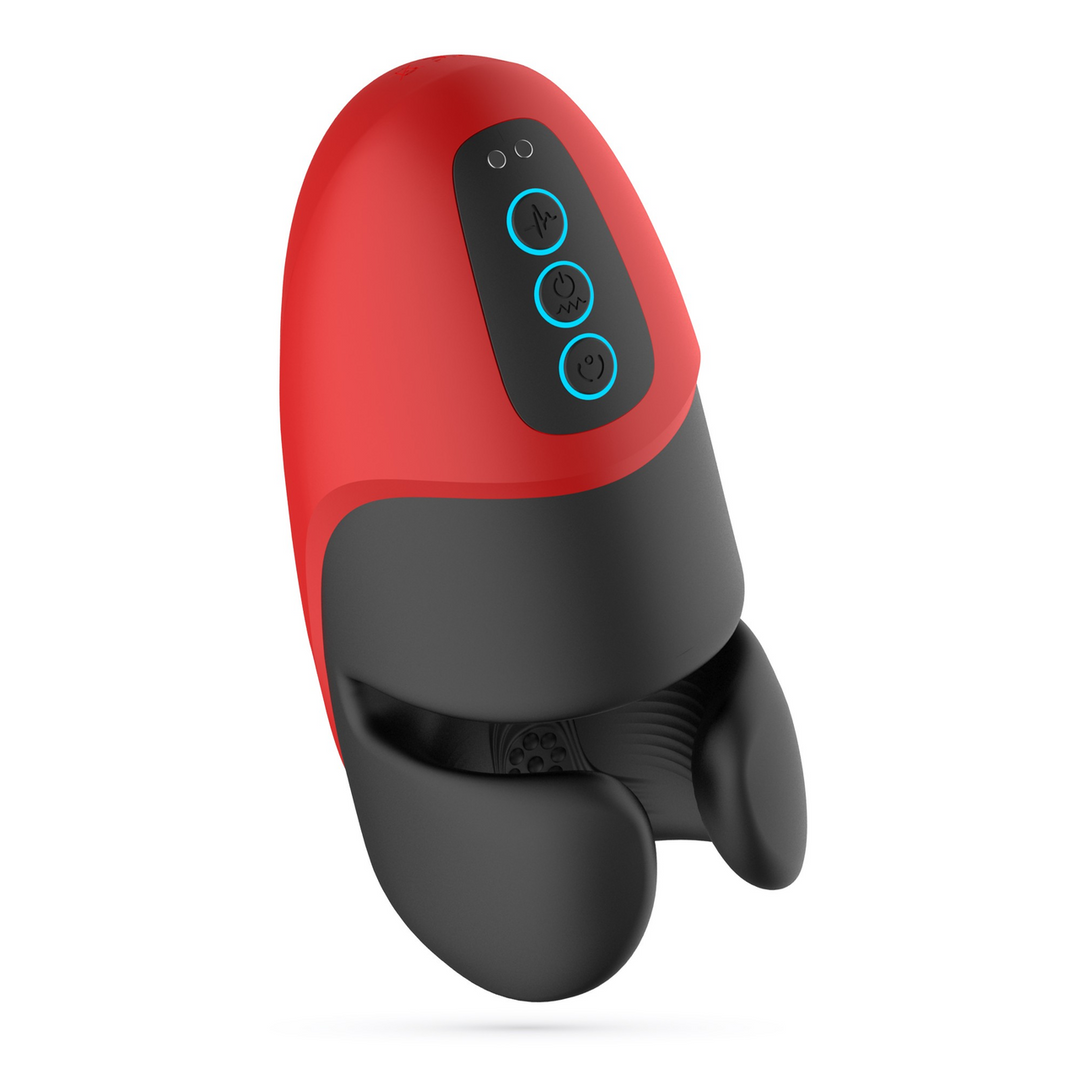 Pancho Rechargeable Masturbator Red - Powerful Vibrations