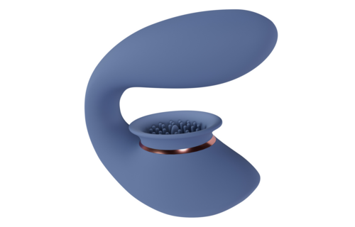 Twitch 3 Vibrator Blau – Wiederaufladbares Spielzeug mit Saugnapf