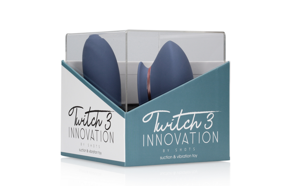 Twitch 3 Vibrator Blauw – Oplaadbaar & Zuignap Speeltje