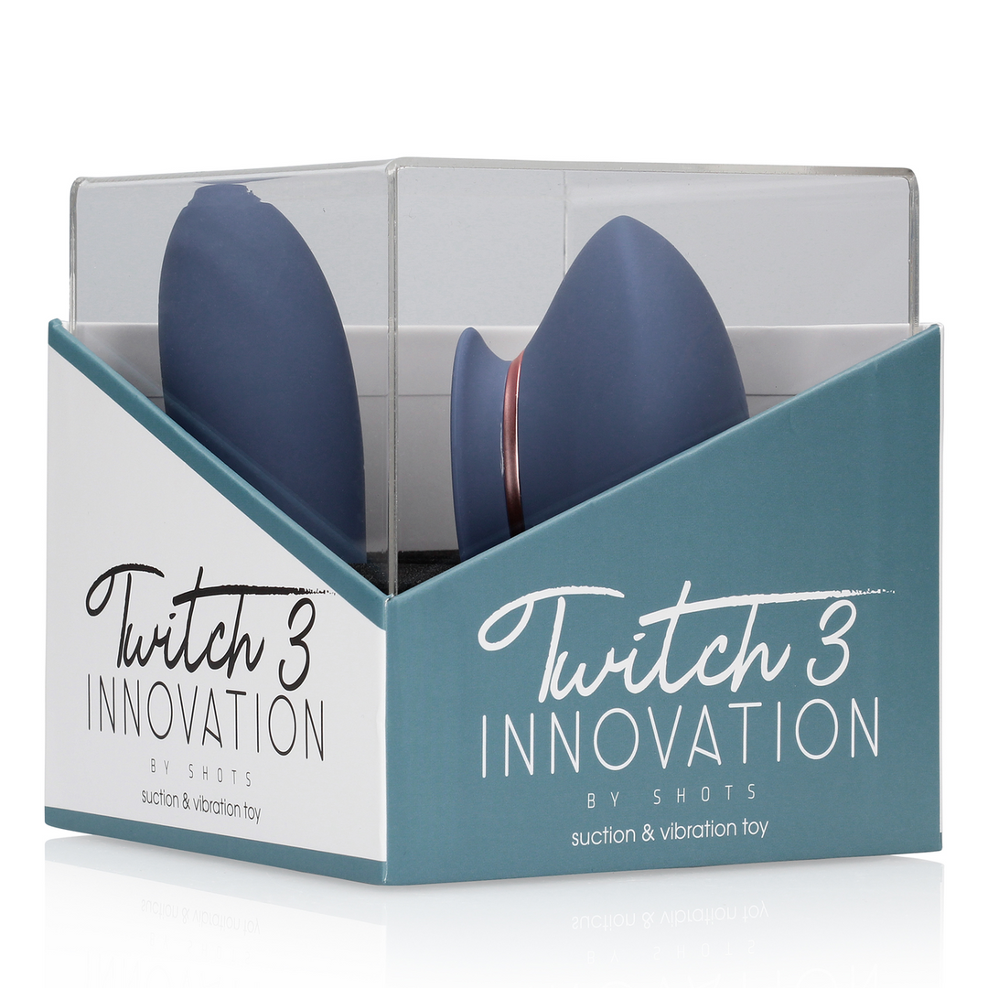 Twitch 3 Vibrator Blau – Wiederaufladbares Spielzeug mit Saugnapf