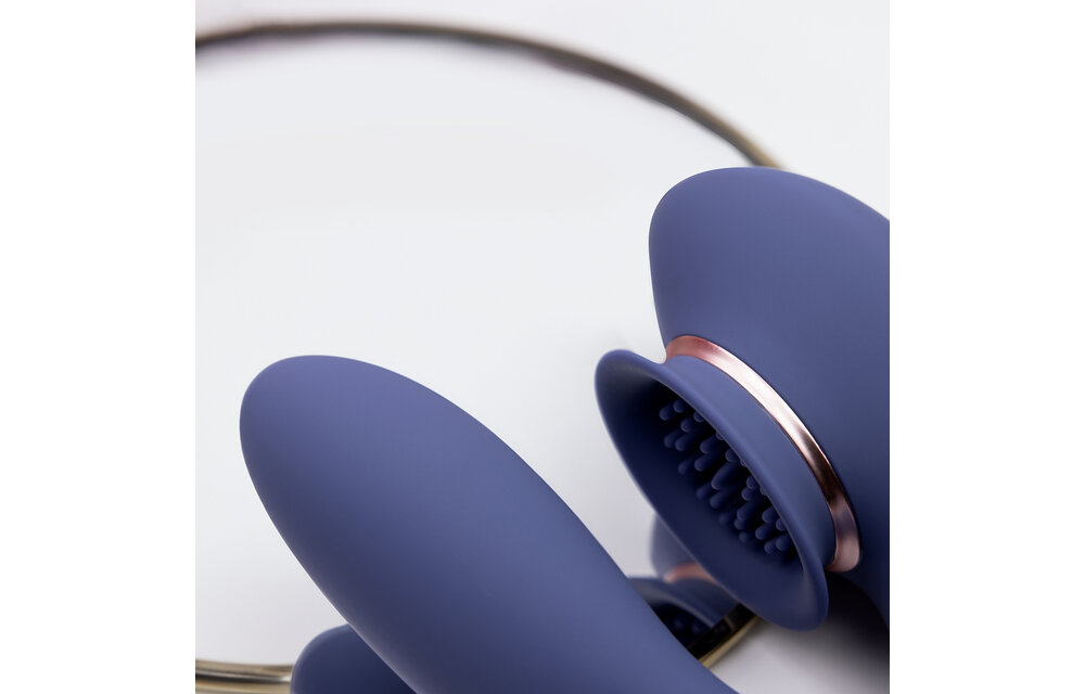 Twitch 3 Vibrator Blau – Wiederaufladbares Spielzeug mit Saugnapf