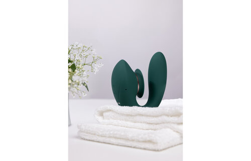 Twitch 3 Forest Green - Rechargeable Vibrator & Suction Cup Pleasure