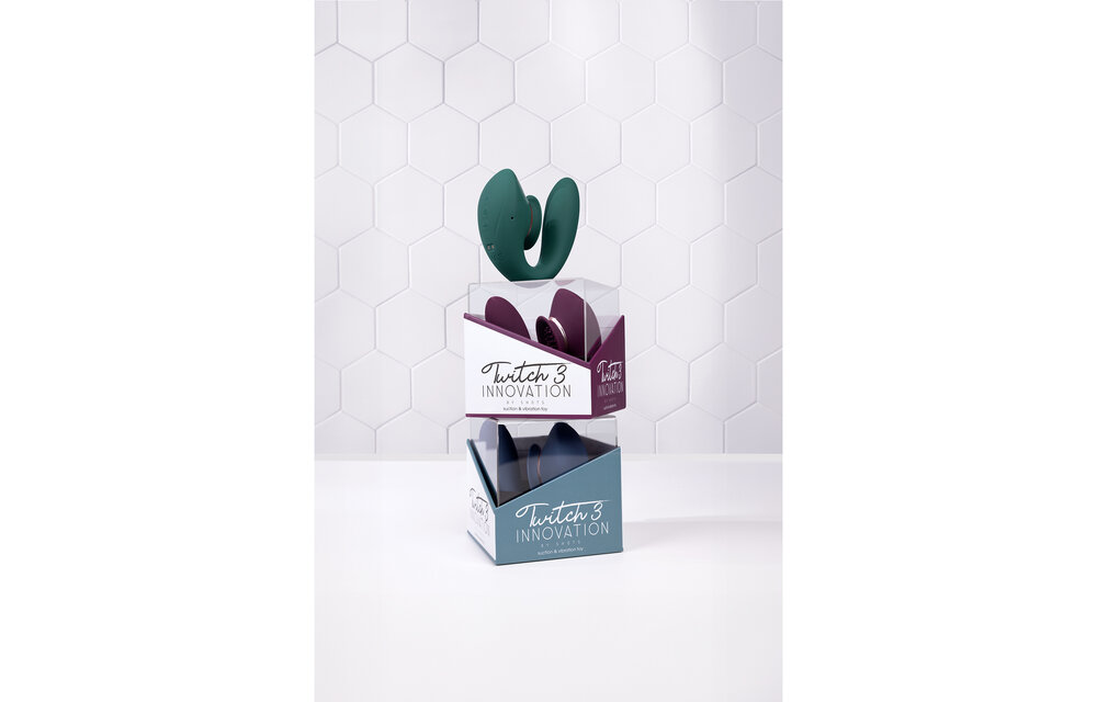 Twitch 3 Forest Green - Rechargeable Vibrator & Suction Cup Pleasure