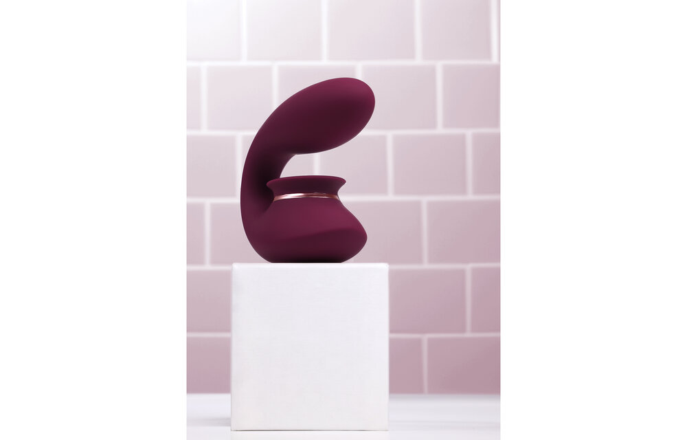 Twitch 3 Oplaadbare Vibrator met Zuignap – Bordeauxrood