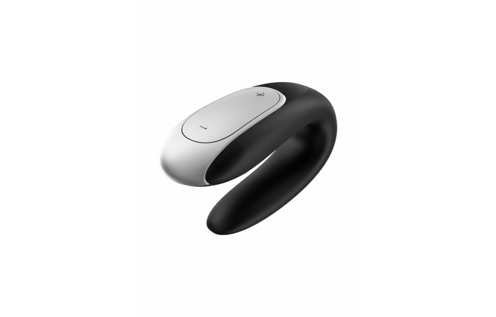Dubbel Plezier Partner Vibrator Zwart - Satisfyer Double Fun