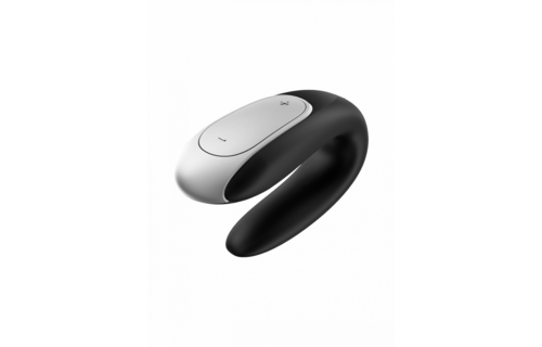 Double Pleasure Partner Vibrator Black – Satisfyer Double Fun