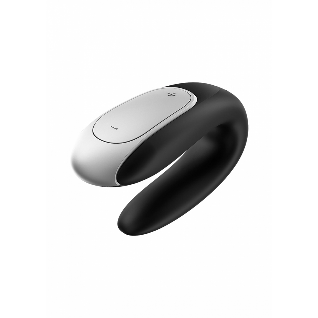 Double Pleasure Partner Vibrator Black – Satisfyer Double Fun
