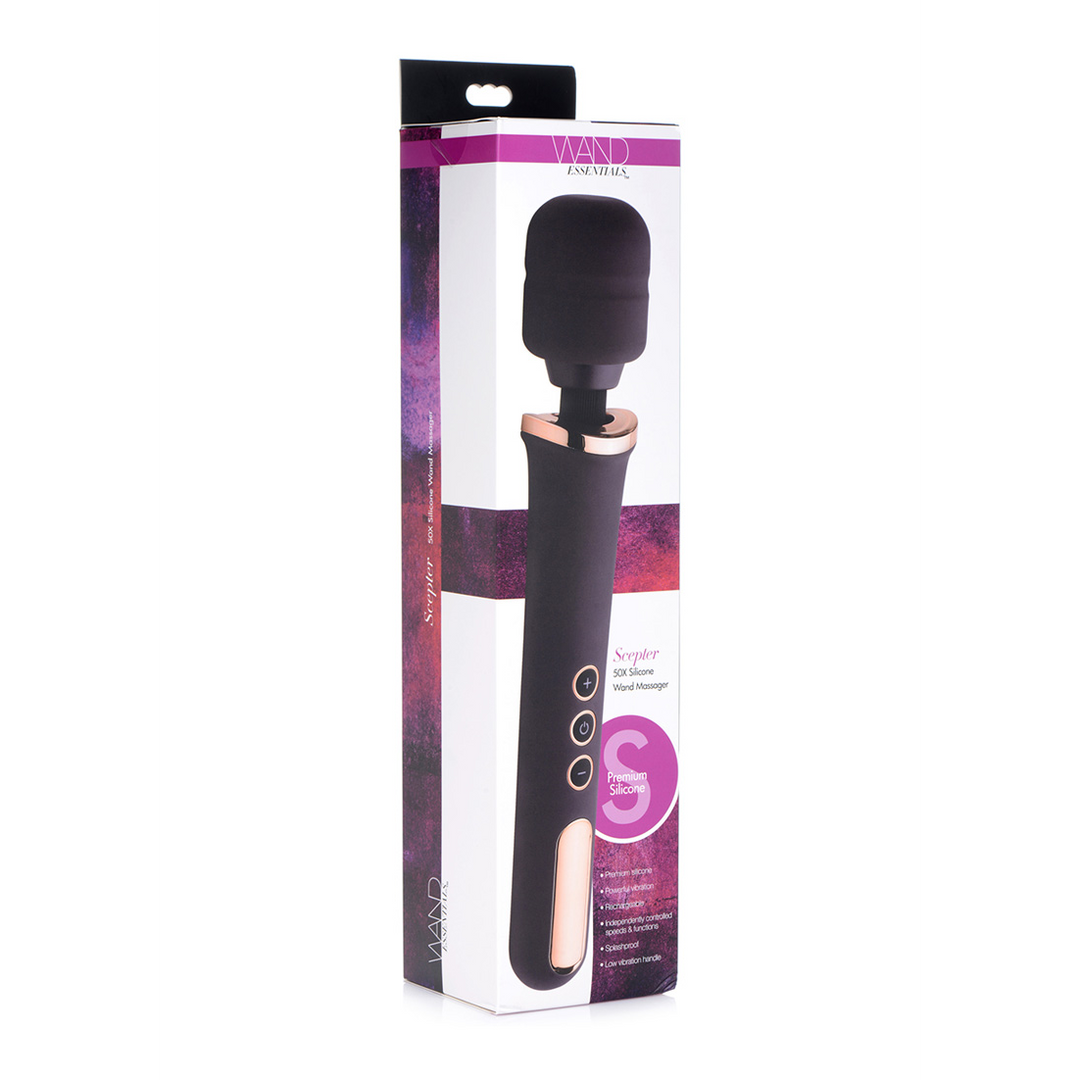 Scepter Silicone Wand Massager Black – Anal Training Set