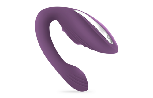 Pleasuriser Purple - Rechargeable C-shaped Vibrator + Lubricant