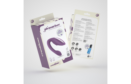 Pleasuriser Paars - Oplaadbare C-vormige Vibrator + Glijmiddel