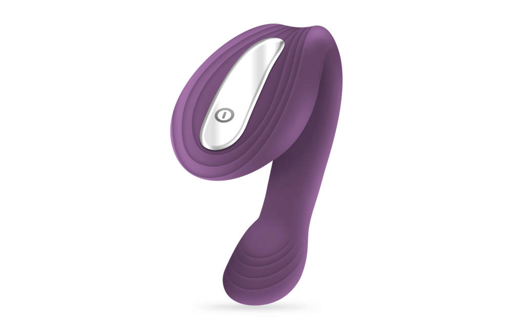 Pleasuriser Paars - Oplaadbare C-vormige Vibrator + Glijmiddel