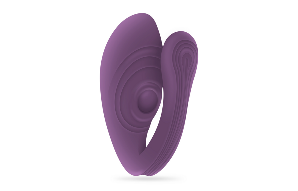Pleasuriser Paars - Oplaadbare C-vormige Vibrator + Glijmiddel