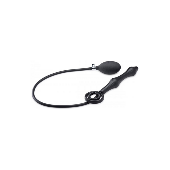 Aufblasbarer Silikon-Analplug 22 cm + Penis- und Hodenring
