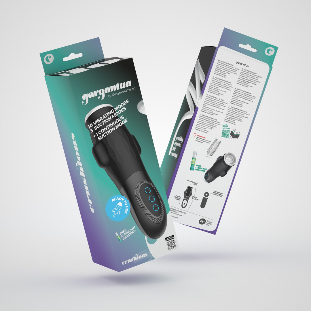 Gargantua - Suction Masturbator with Removable Sleeve and Lubricant - 0.3 fl oz / 10 ml