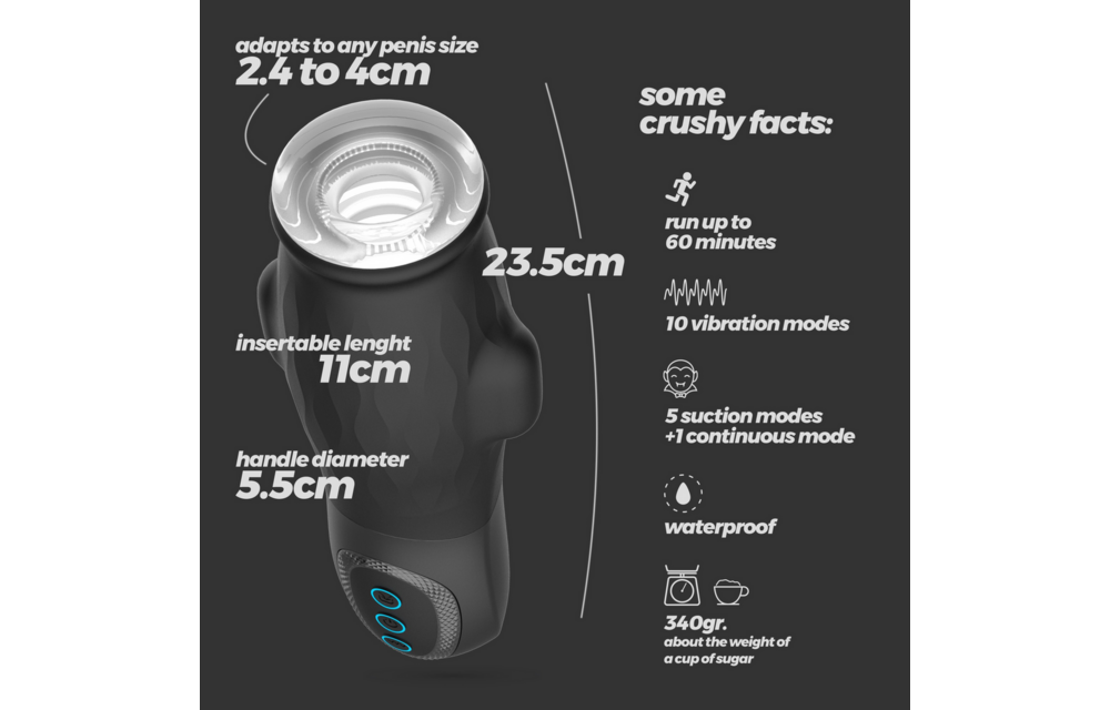 Gargantua Suction Masturbator with Sleeve & Lubricant - Crushious