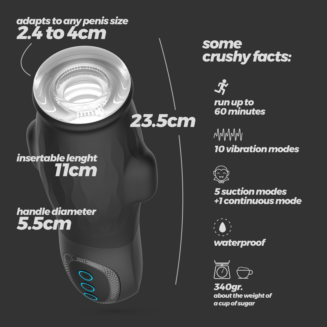 Gargantua Suction Masturbator with Sleeve & Lubricant - Crushious