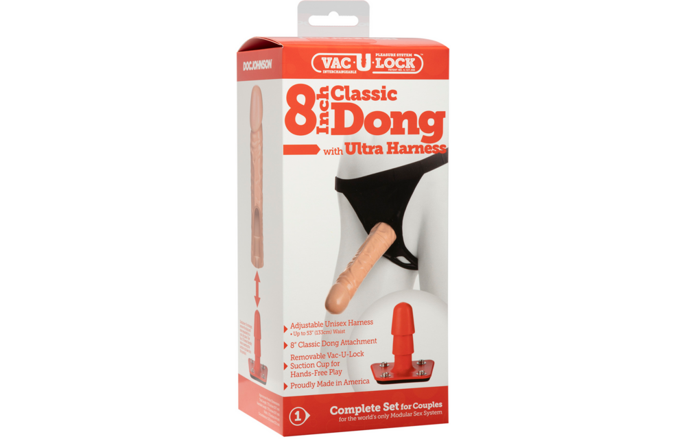 Klassieke Dildo 19,7 cm met Ultra Harnas – Voorbindplezier