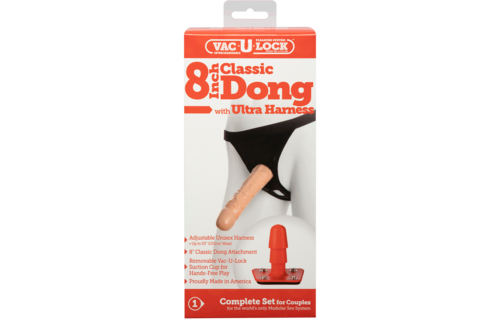 Klassischer Dildo 19,7 cm mit Ultra-Harness – Umschnalldildo-Vergnügen
