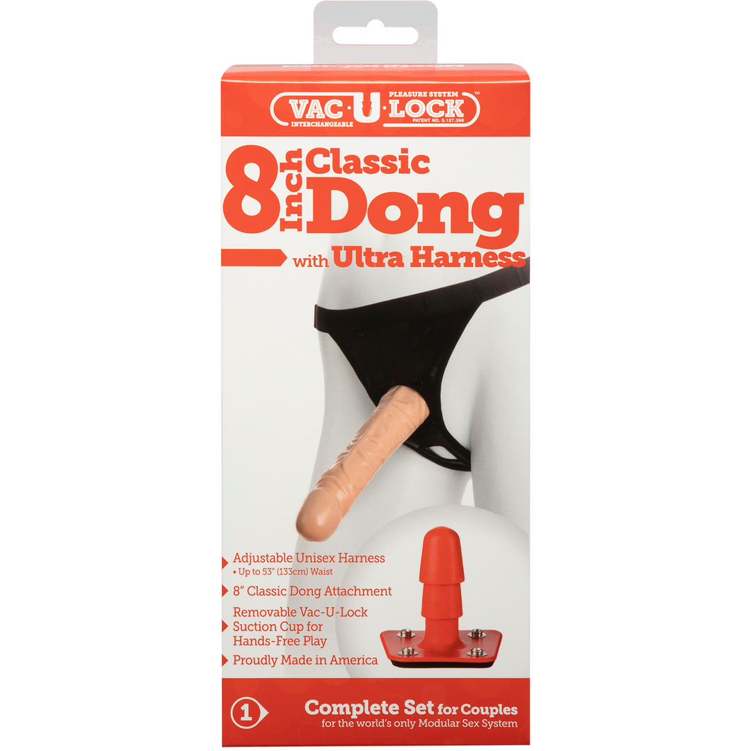 Klassieke Dildo 19,7 cm met Ultra Harnas – Voorbindplezier