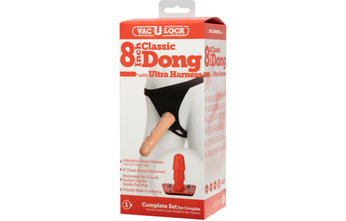 Klassischer Dildo 19,7 cm mit Ultra-Harness – Umschnalldildo-Vergnügen
