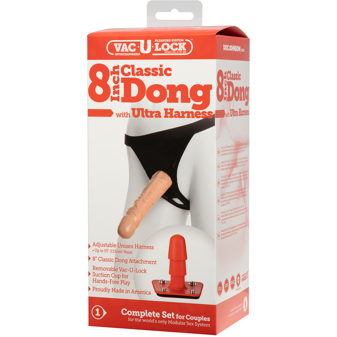 Klassieke Dildo 19,7 cm met Ultra Harnas – Voorbindplezier