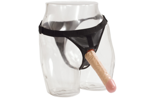 Klassieke Dildo 19,7 cm met Ultra Harnas – Voorbindplezier