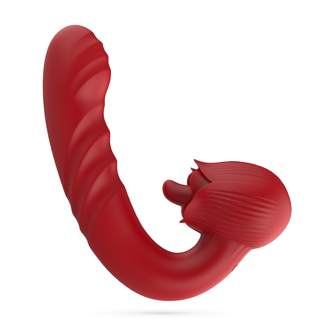 Osiria rozenvibrator rood – likken, trillen & stoten genot