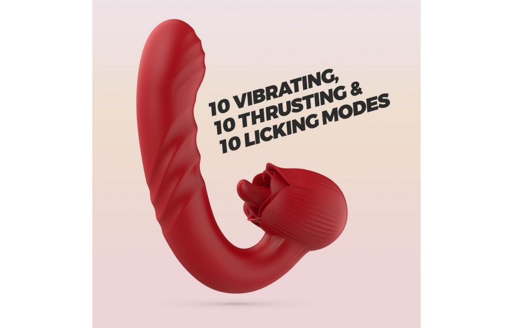 Osiria rozenvibrator rood – likken, trillen & stoten genot