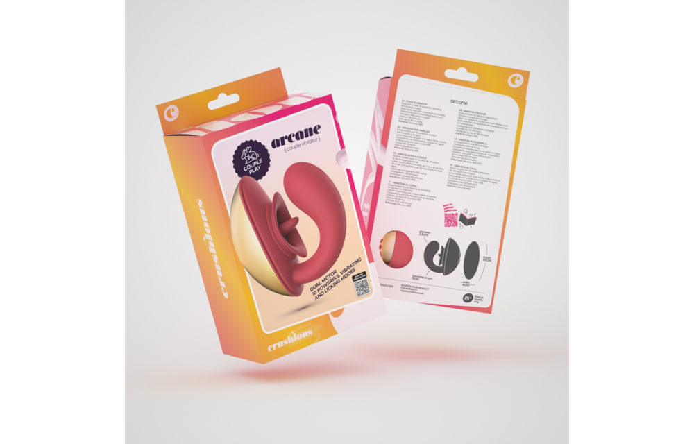 Arcane - Lickende Koppels Vibrator - Rood/Goud
