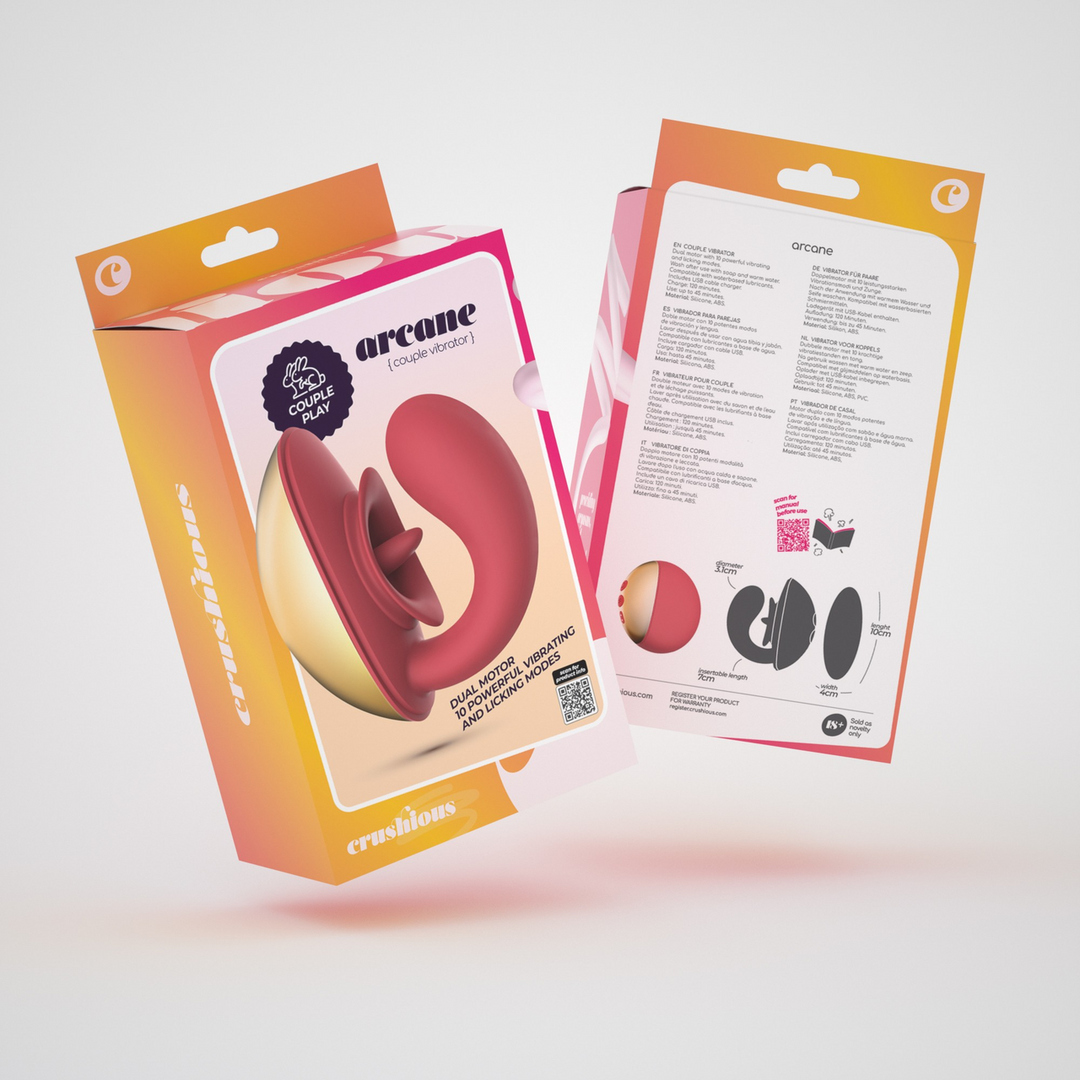 Arcane Likende Koppels Vibrator Rood - Krachtig & Discreet