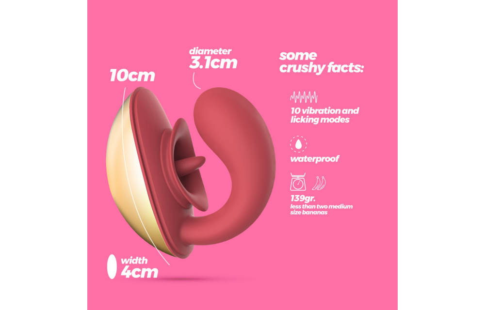 Arcane - Lickende Koppels Vibrator - Rood/Goud