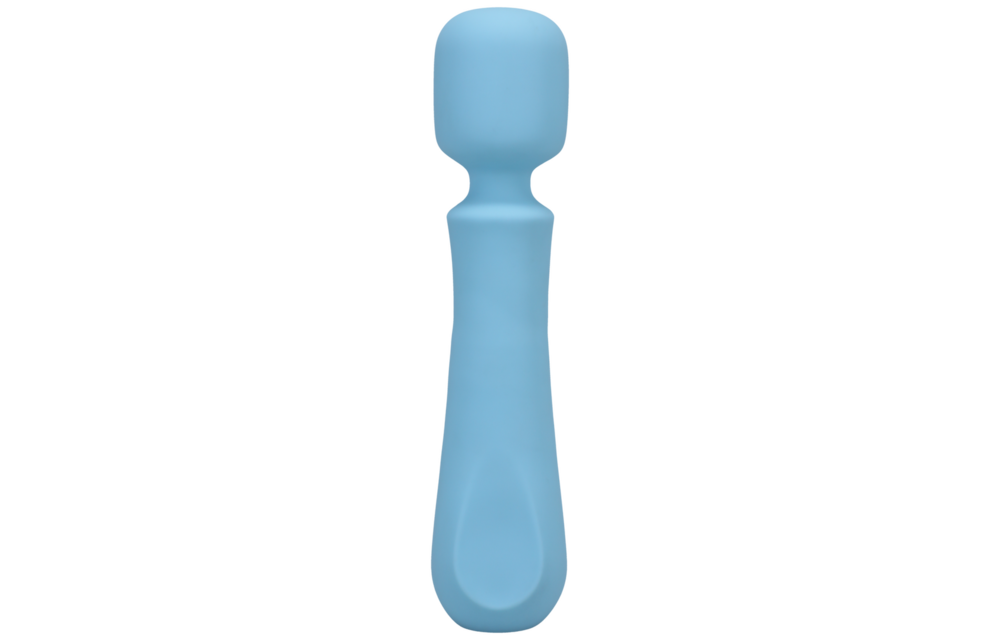Euphoria Rechargeable Silicone Wand Vibrator Blue - Quiet & Powerful