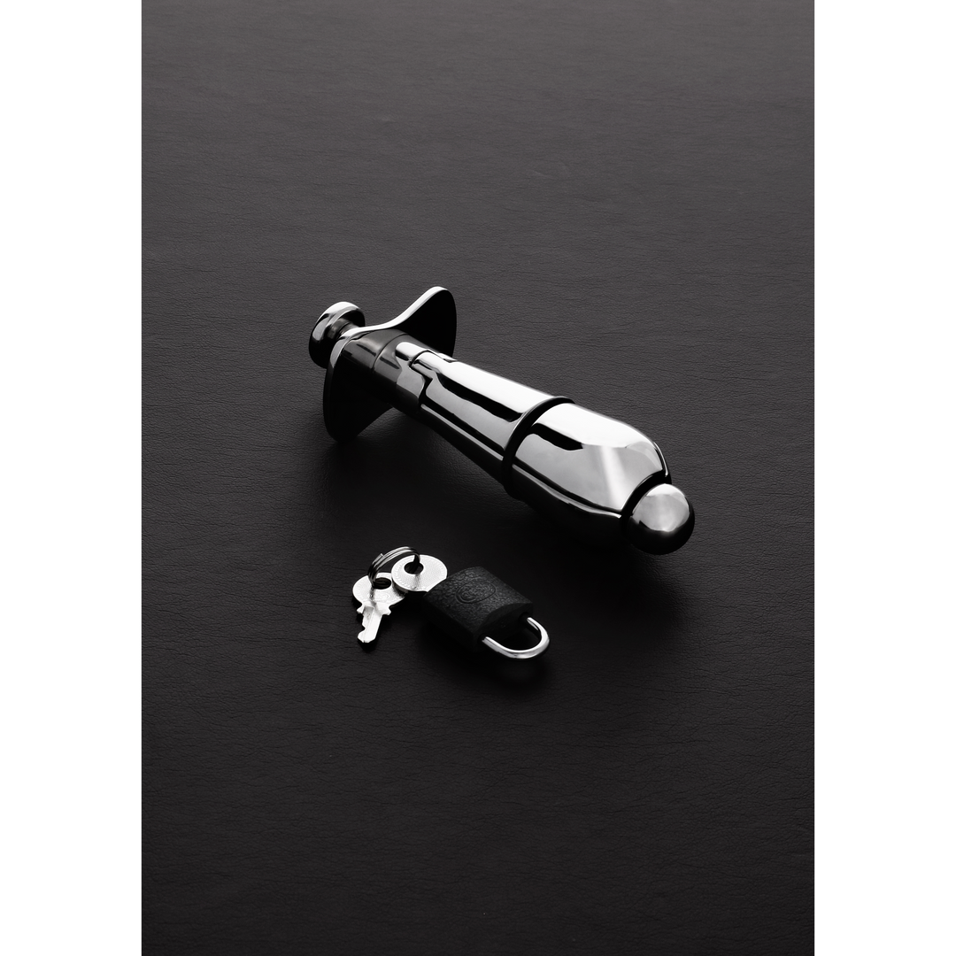 Deluxe Anal Locking Plug Junior 12.8 cm – Luxury Stainless Steel