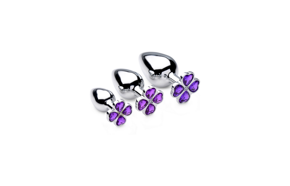 Violet Flower Butt Plug Set 3 pieces | Comfort 7-10 cm