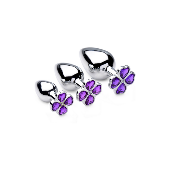 Violet Flower Butt Plug Set 3 pieces | Comfort 7-10 cm