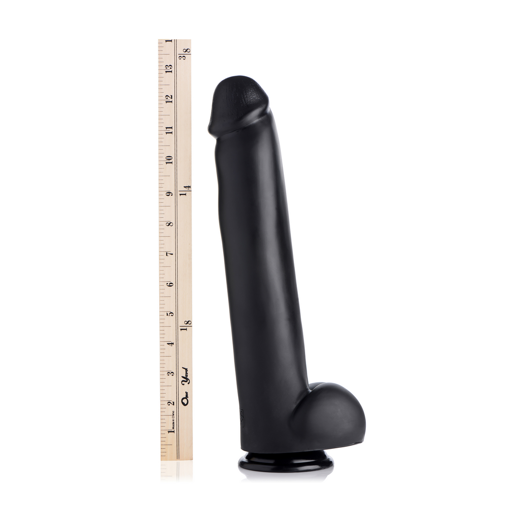 De Master 33 cm Dildo Met Zuignap Zwart – Krachtig & Realistisch