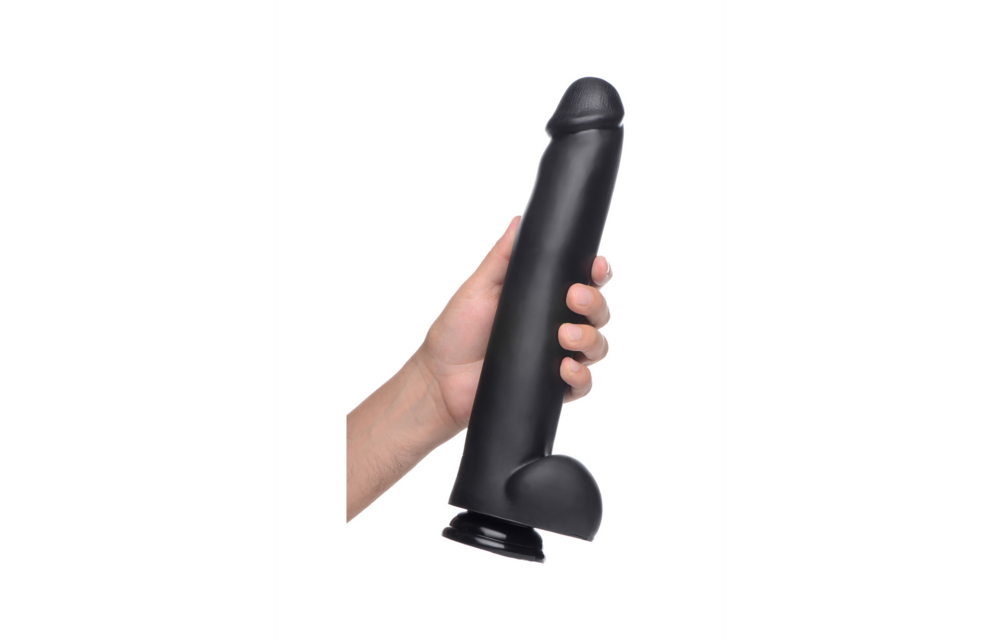 De Master 33 cm Dildo Met Zuignap Zwart – Krachtig & Realistisch