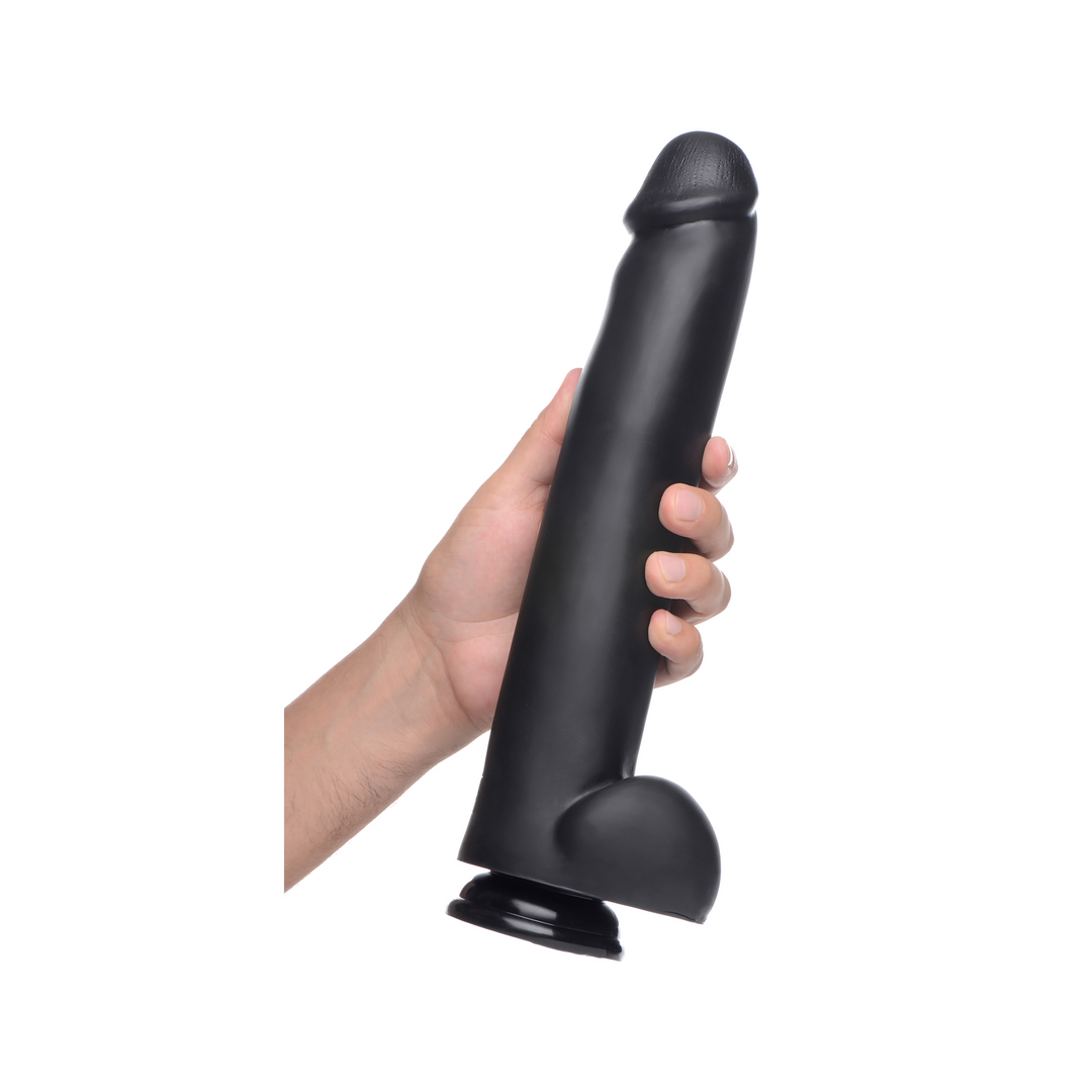De Master 33 cm Dildo Met Zuignap Zwart – Krachtig & Realistisch
