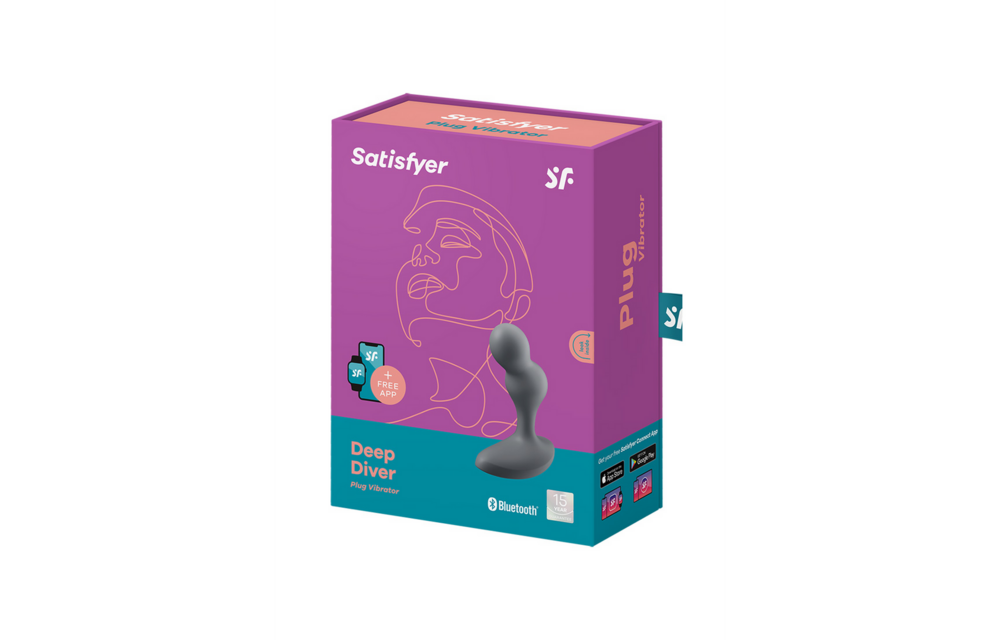 Tiefer Taucher - Vibrationsanalplug - Dunkelgrau