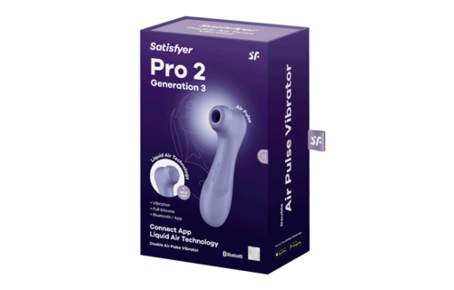 Pro 2 Generatie 3 - Double Air Pulse Vibrator - Liquid Air en Connect App - Lila