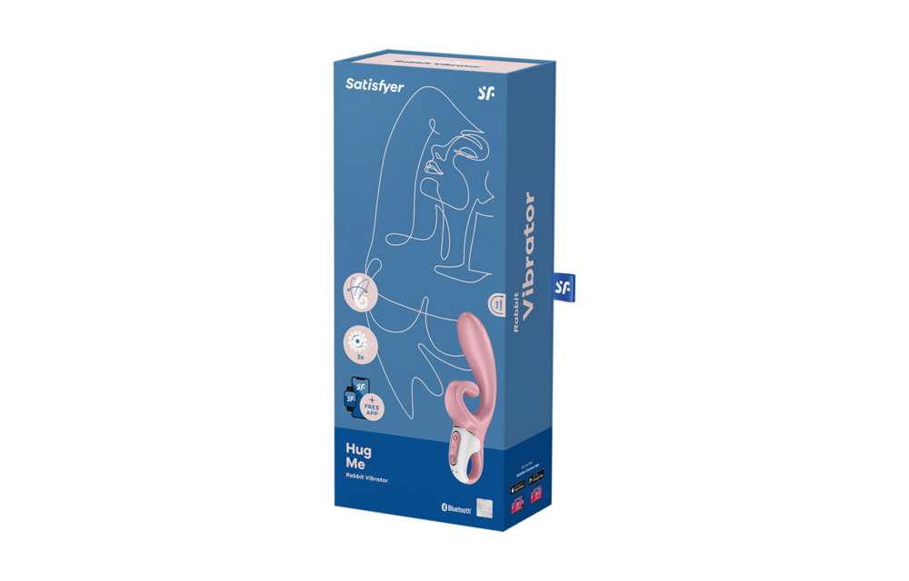 Hug Me Rabbit Vibrator Pink – Tongue tip & app control